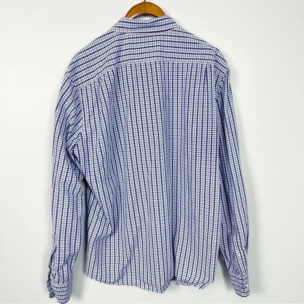 J.Crew Slim Fit Button Down Shirt Blue Purple Check XL